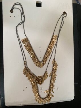 NWT Zara 3 Pack Waterfall Necklaces